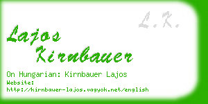 lajos kirnbauer business card